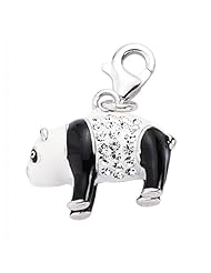Silver Panda Charm - S00332 - 18mm x 11mm
