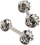 Nautica Mens Polished Nickel Double End Knot Cufflinks