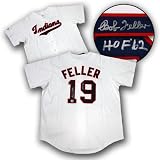 Bob Feller Cleveland Indians Autographed/Hand Signed Hockey Jersey