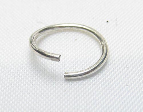 12 to 24 Gauge, Gold Hammered Body Jewelry, Ring for Septum, Nose, Cartilage, Tragus