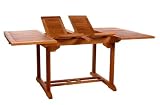 Java Teak Hardwood Outdoor Patio Table with Butterfly Extension