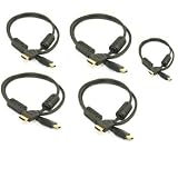Buy 5 x 3ft Advanced 1.3a HDMI Cable, Supports well over 1080p exclusively designed for Close... 