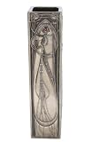 Art Nouveau Geometric Rose and Lady Vase, Bronze Powder Cast 11 1/4-inch Art Nouveau Geometric Rose and Lady Vase, Bronze Powder Cast 11 1/4-inch