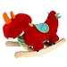 KidKraft Toddlers Red Plush Musical Dinosaur Rocker