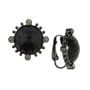 1940s Vintage Diamond & Black Hue Clip-On Earrings