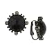 1940s Vintage Diamond & Black Hue Clip-On Earrings