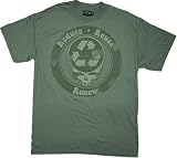 Grateful Dead Reduce Reuse Renew Olive Green Mens T-Shirt Tee