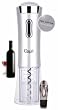 Ozeri Nouveaux II Electric Wine Opener in Silver, with Free Foil Cutter, Wine Pourer and Stopper --