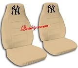 2 Tan "New York" seat covers for a 1998-2001 Ford Ranger. 60/40 seat covers with armrest included.