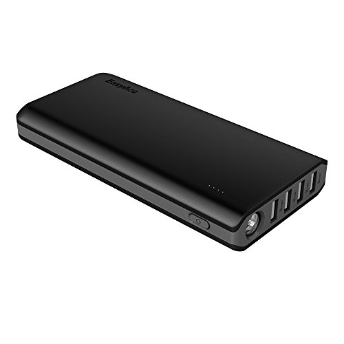EasyAcc 20000mAh Caricabatterie Portatile 4-Port Batteria Esterna Torcia Elettrica per iPhone iPad...