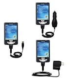 Deluxe Kit for the Mio Technology DigiWalker 336i includes a USB cable with Car and Wall Charger - Gomadic Brand w/ TipExchange Technology