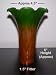 Meyda Dale Tiffany Style Pond Lily Flower Glass Replacement Lamp Shade Amber & Green (Large Size) 4.5 Wide X 6 Tall X 1.5 Fitter for Pond Lilly Globe Bulb Lamps