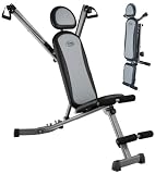 body coach Faltbare Trainingsbank "Multi-Gym", schwarz/grau, 127x55x116