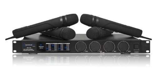Brand New Technical Pro Wm1401 Professional(4) Mic Wireless Microphone System with (4) Vhf Signals (No Interference)