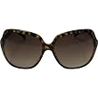 A|X Oversized Plastic Frame Sunglasses - Armani Exchange Women's Square Full Rim Designer Eyewear - Havana/Brown Shaded
