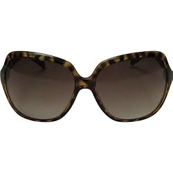 A|X Oversized Plastic Frame Sunglasses - Armani Exchange Women's Square Full Rim Designer Eyewear - Havana/Brown Shaded