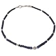 Sterling Silver Necklaces Sapphire Gemstone Jewelry 19 inches (gnklc310)