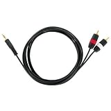ハイパーツールズ 3.5mmステレオミニプラグ⇔RCA(赤・白)ケーブル 2M SMP-RCA-2M