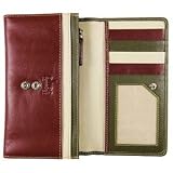 Lichfield Leather Large Flap Over Purse, red Multi