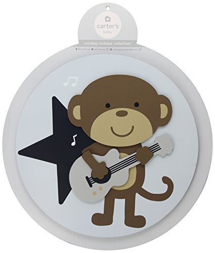 Carter's 3D Wall Art, Monkey Rockstar