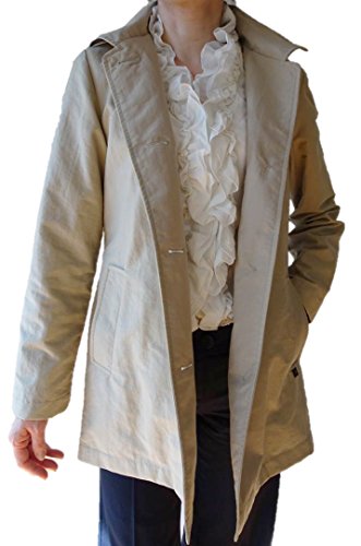 D&L co.ltd（ディーアンドエル） ステンカラー 撥水 レイン コート フード 取り外し可 無地 ブラック ベージュ