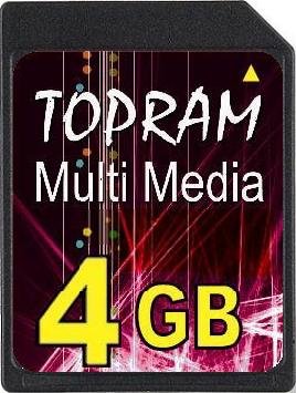 Topram 4GB SD Class 6 SDHC Card for Canon, Casio, Nikon digital cameras