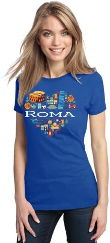 I Love Roma, Italy | Italia Ladies' T-shirt-Large