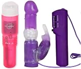 Doc Johnson i Vibe Strawberry Pocket Rocket and Doc Johnson Rabbit Pearl Vibrator Adult Sex Toy Kit