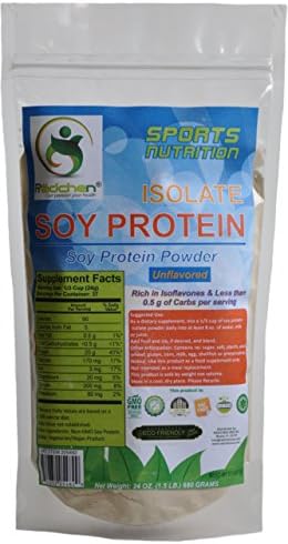 Isolate SOY Protein Radchen 24 Oz. (1.5lb) * Gluten Free * Kosher * Gmo Free * Vegan ** (24 OZ.)