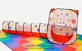 Ball Pits – Easy Twist Polka Dot Rectangular Play Tent House /w Tunnel: 2 Piece