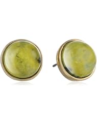 Kenneth Cole New York "Semiprecious Bead Item" Green Semiprecious Round Stud Earrings