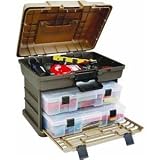 Plano Molding 1372-30 Stow N Go Tool Box with 2-Utility Organizers, Graphite Gray and SandStone