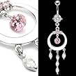 Dramatic Dangle belly button ring