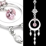 Dramatic Dangle belly button ring
