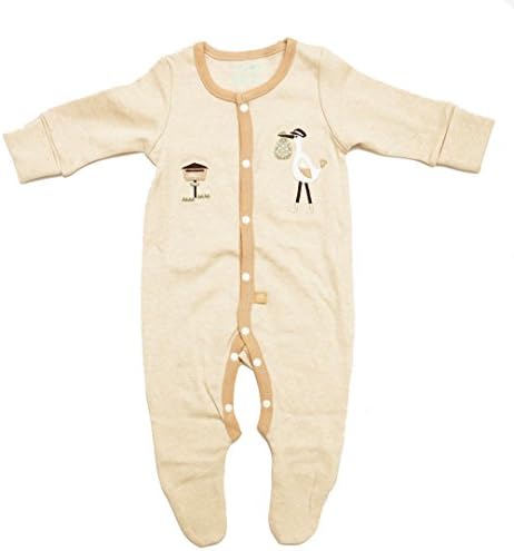 Cigogne BeBe Logo Long Sleeve One-Piece Beige 3~6 Month