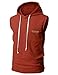 H2H Mens Fashion Slim Fit Sleeveless Hoodies with Pocket With Various Colors