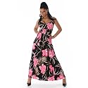 PINK halter neck FLORAL Elegant Long Evening Cocktail Dress MASI FULL LENGTH BLACK Size 8 MAXI STRAPLESS,halter neck PARTY OR WEDDING GOWN FULL LENGTH PROM DEBS BRIDES MAID SPRING SUMMER autum going out outing dress