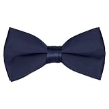 Navy Satin 2 1/2 Bow Tie