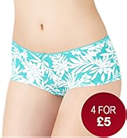 Cotton Rich Low Rise Tropical Floral Shorts