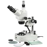 AmScope 10X-80X Jewelry Gem Trinocular Stereo Microscope + Dual Halogen