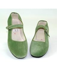 Samt-Ballerina CHINA FLAT moos