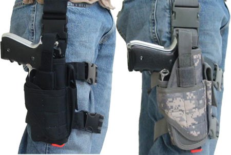 SportingGoods: UNIVERSAL Tornado LEG Pistol Gun HOLSTER  OD GREEN