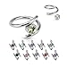 316L Surgical Steel Ear Cartilage Helix Rook Tragus Jewelry Twister Ring Choose your Color 16G