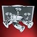 Kitchen & Housewares : CHROME & BLACK HALOGEN CEILING SPOTLIGHT LIGHT