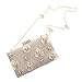 Rose Flower Faux Pearl Clutch Bag Link Chain Aslant Purse Handbag RS.1740.00
