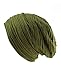 NYFASHION101 Slouch Wrinkled Beanie Cap Slouchy Skull Hat, Olive