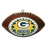 NFL Football Team Starburst Design Mini Replica Football Christmas Tree Ornament