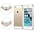 Eforgift New Arrival Armor Metal Buckle Closing 0.7mm Metal Bumper Case (No Screw Necessary)Ultra Slim Aircraft Grade Aluminium Alloy Bumper Frame Case Cover for Iphone 5 5s with Bottons /Upgrade 5th (Champagne Gold)