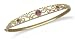 10k Yellow Gold Filigree Design Rhodolite Garnet Flex Bangle Bracelet