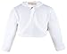 Lilax Baby Girls' Knit Long Sleeve One Button Closure Bolero Shrug 6-9 Months White